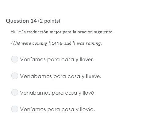 PLEASE HELP ASAP!!! CORRECT ANSWER ONLY PLEASE!!! Elige la traducción mejor para la-example-1