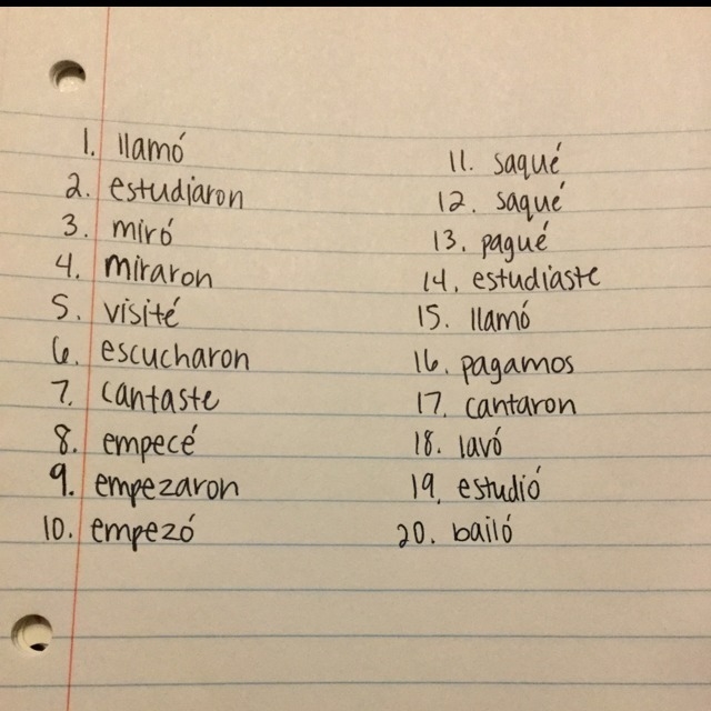 1. Fill the blank with the preterite tense of the verb in parentheses. Usted a la-example-1