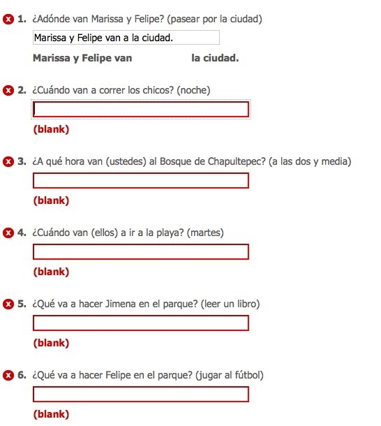 Help​ please I'm just really bad at Spanish. the instructions are Answer the questions-example-1