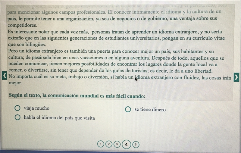 Help with Spanish 2- de acuerdo al autor, ¿hablar otro idioms es un iujo -falso -verdadero-example-3