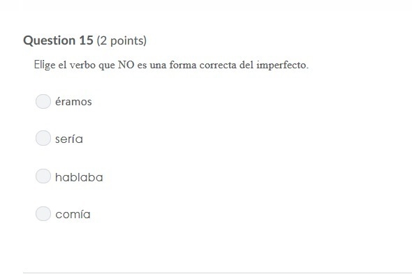 PLEASE HELP ASAP!!! CORRECT ANSWER ONLY PLEASE!!! Elige el verbo que NO es una forma-example-1