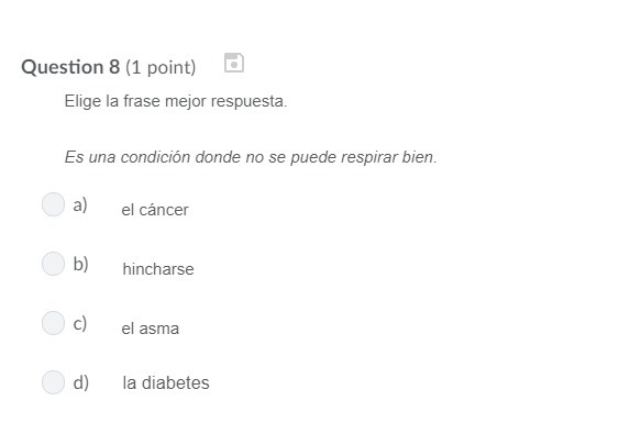 PLEASE HELP ASAP!!! CORRECT ANSWER ONLY PLEASE!!! Elige la frase mejor respuesta. Es-example-1