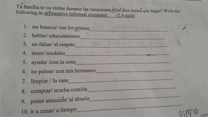 I need help with this Spanish hw please help and answer with complete sentences I-example-1