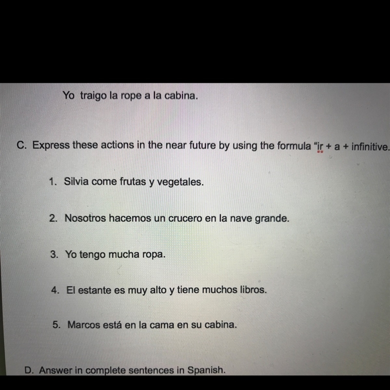 Help with one through five please:)-example-1