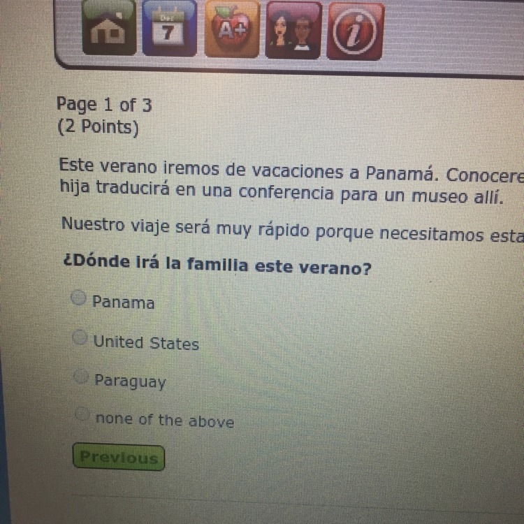 Donde Ira la familia este verano?-example-1