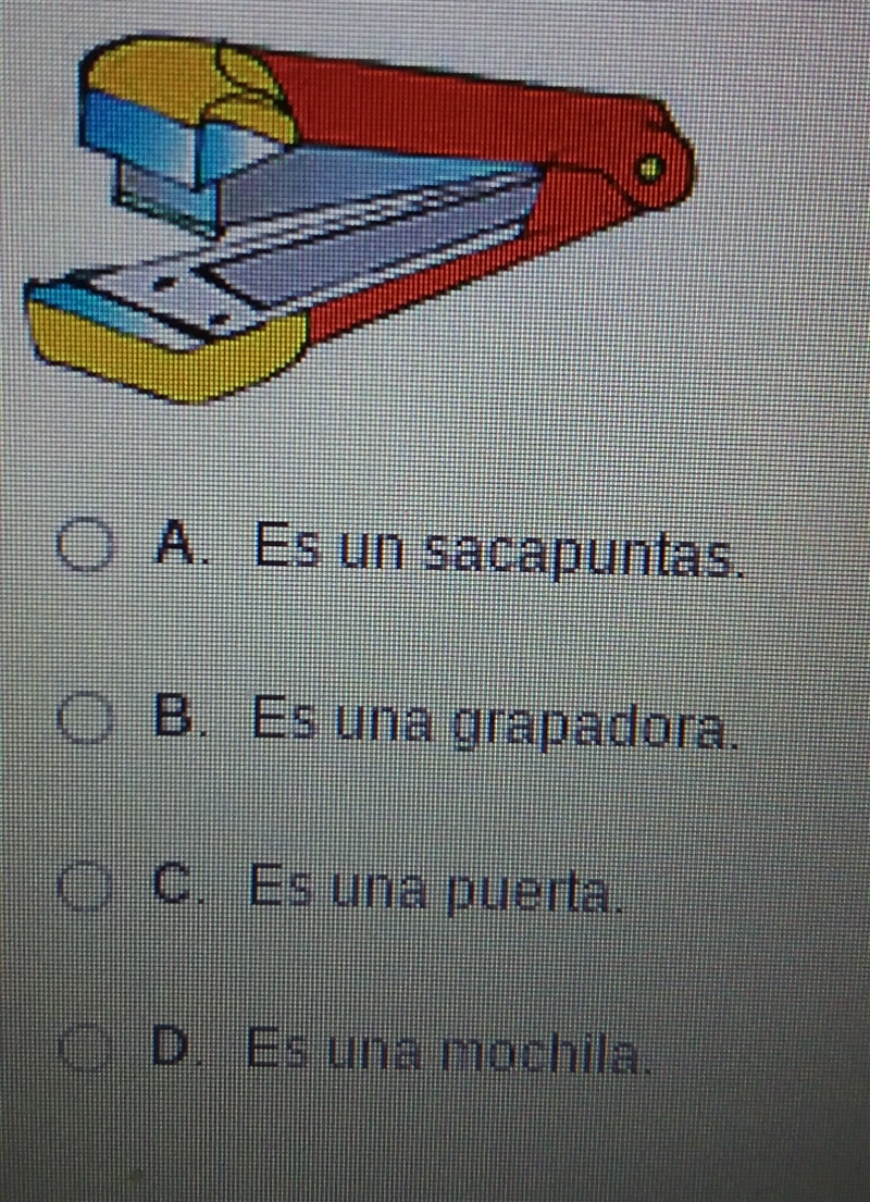 Choose the correct answer to the following question. ¿Qué es?-example-1