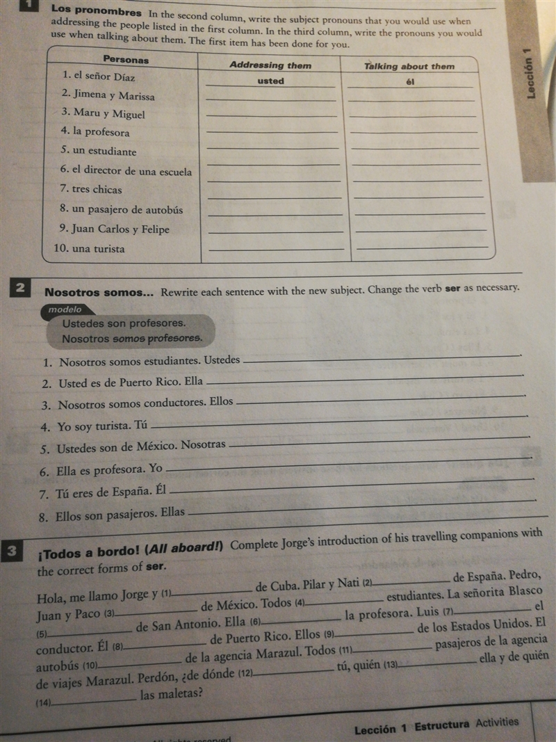 spanish hw part 2: Please help me solving these questions cause I really have no Idea-example-1