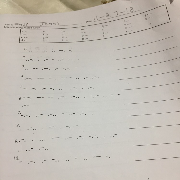 Decode using morse code-example-1