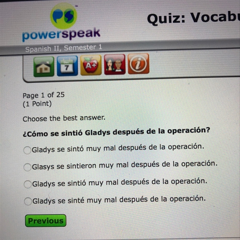 Como se sintio gladys despues de la operacion-example-1