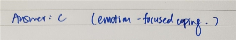 *PSYCHOLOGY HELP ASAP* Trying to prevent having an emotional response to a stressor-example-1