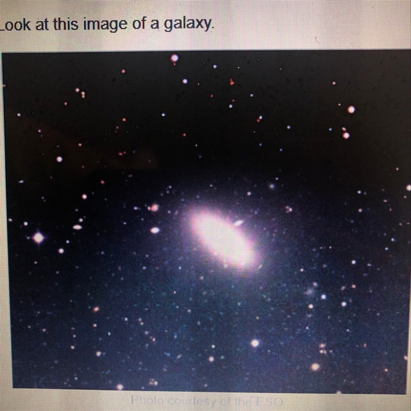 Look at this image of a galaxy. Which type of galaxy is shown?-example-1