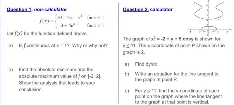 I have two AP Calculus AB questions please help.-example-1