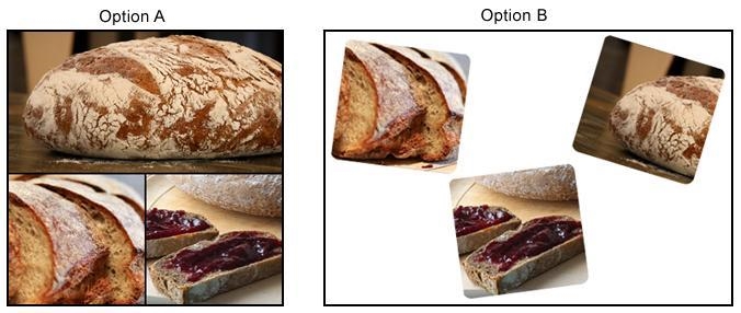 Select the correct answer. Look at the two designs and identify which one has a more-example-1