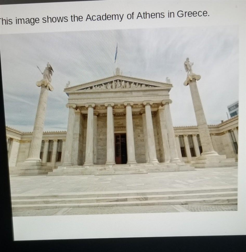 This image shows the Academy of Athens in Greece the architecture is an example of-example-1