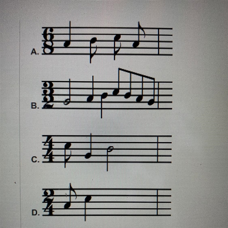 Which measure has the correct number of beats?-example-1