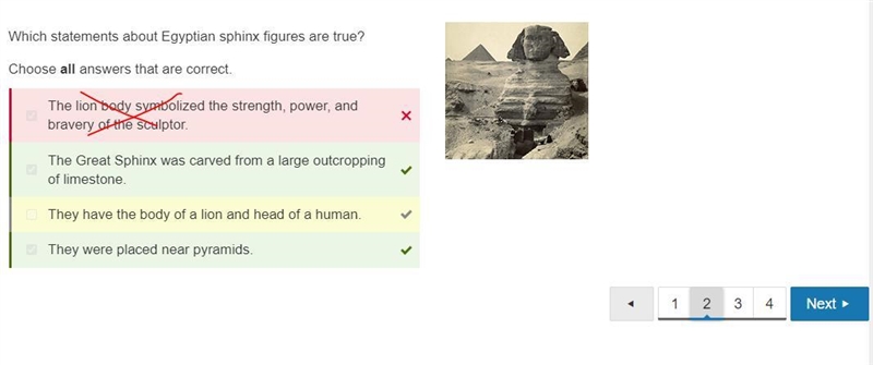 Which statements about the chinese lion figure are true. Pick all answers that are-example-2