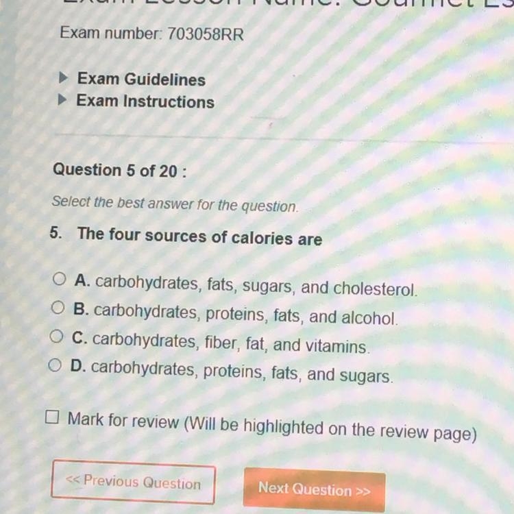 The four sources of calories are?-example-1