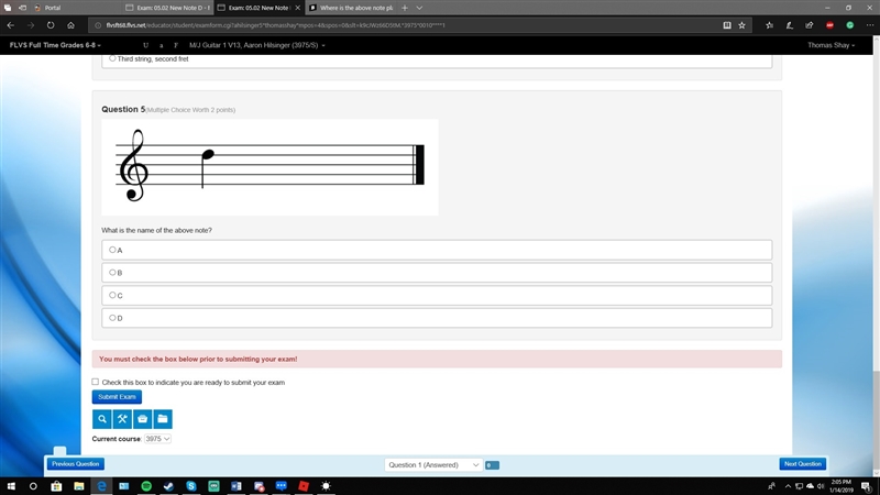 What is the name of the above note? A B C D-example-1