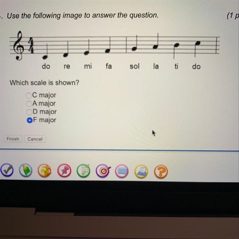 Which scale is shown?-example-1