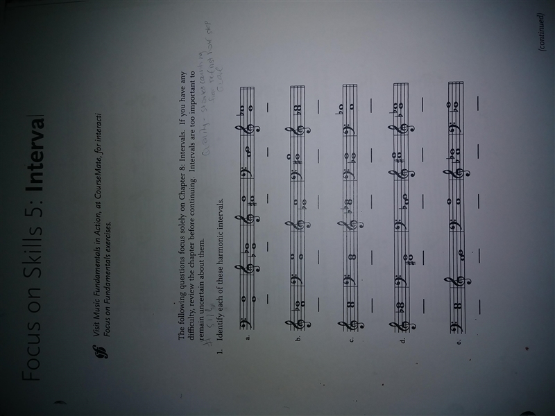 Identify each of these harmonic intervals-example-1