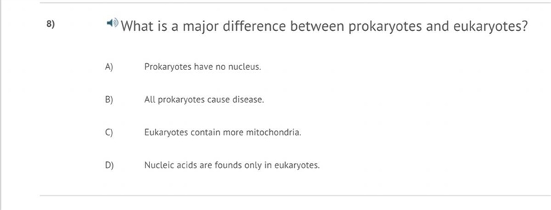 What is major difference between prokaryotes and eukaryotes?-example-1