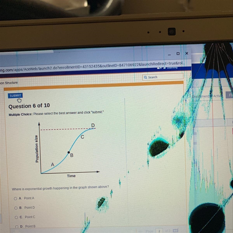 Where is exponential growth happening in the graph?-example-1