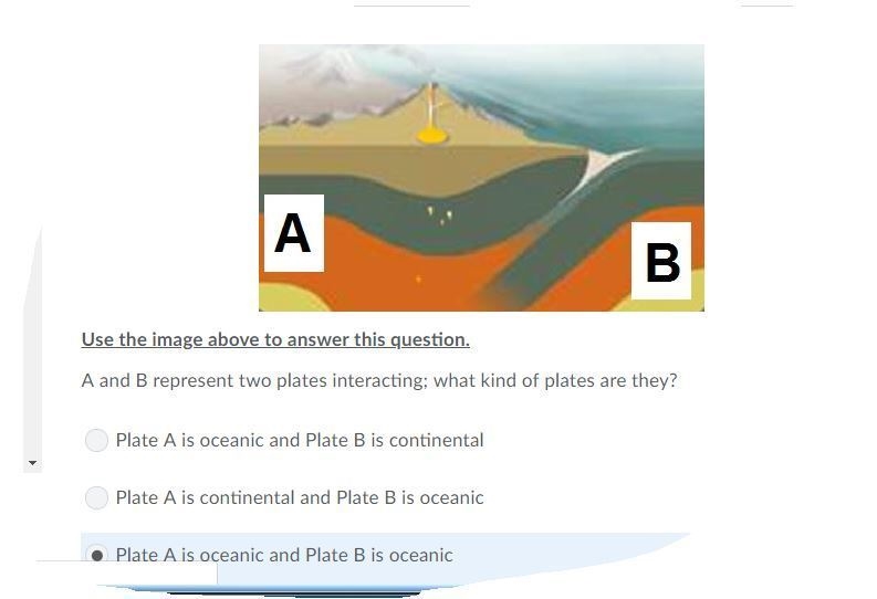 A and B represent two plates interacting, What kind of plates are they?-example-1