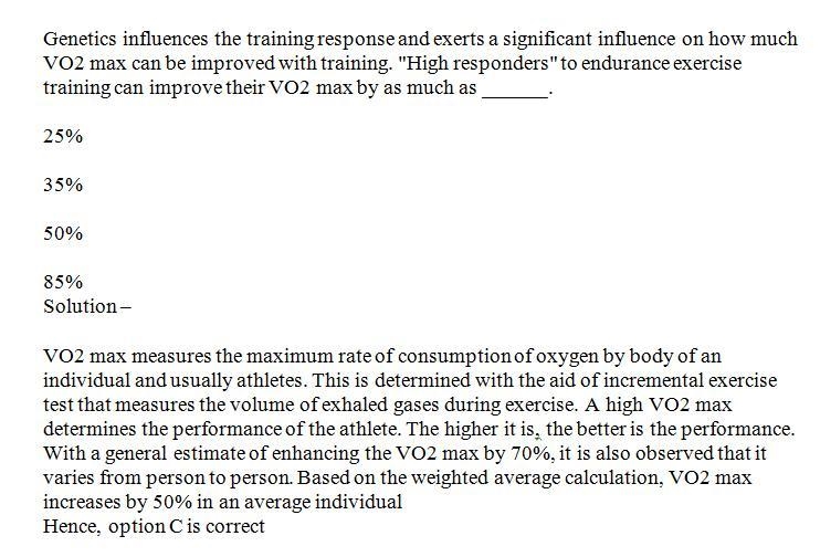 Genetics influences the training response and exerts a significant influence on how-example-1