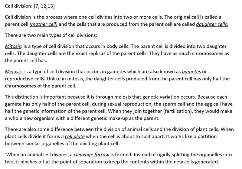 The intercellular material that holds plant cells together 1 cell cement 2. A septum-example-1