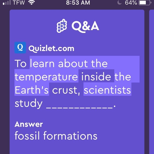 Scientists learn about the temperature and pressure near the Earth's core by studying-example-1