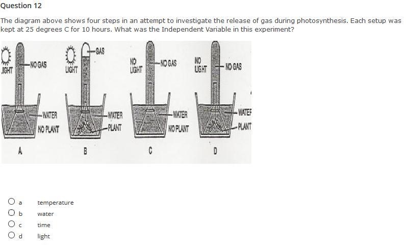 The diagram above shows four steps in an attempt to investigate the release of gas-example-1