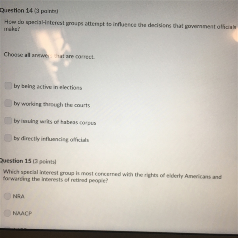 The bottom one is... Which special interest group is most concerned with the right-example-1