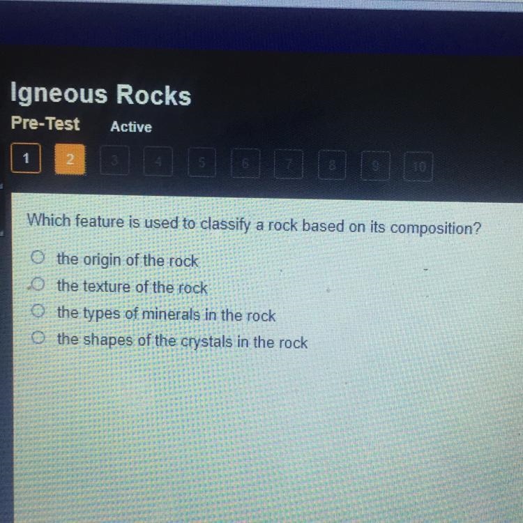 Which feature is used to classify a rock based on its composition?-example-1