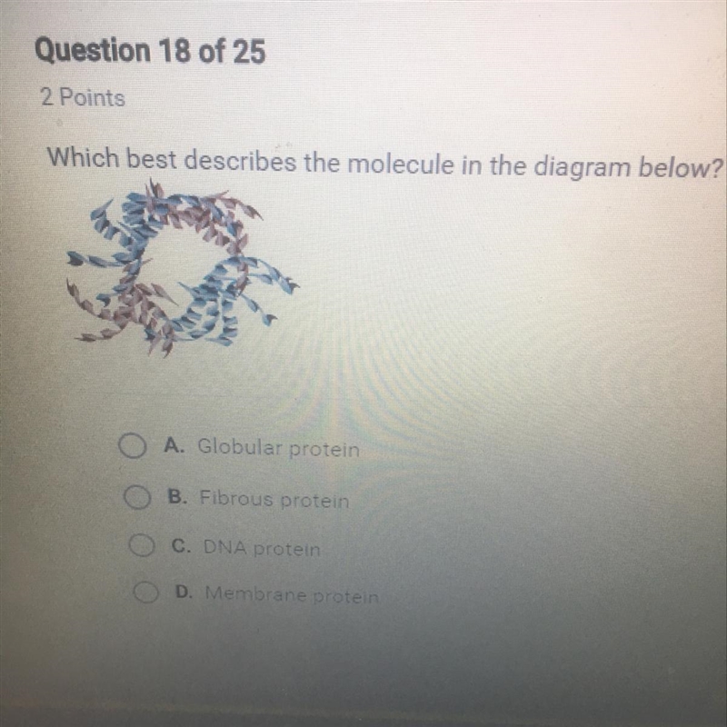 Which best describes the molecule in the diagram below-example-1