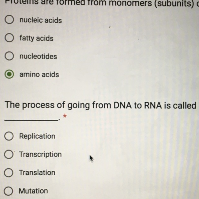 What is the process of going from dna to rna called-example-1