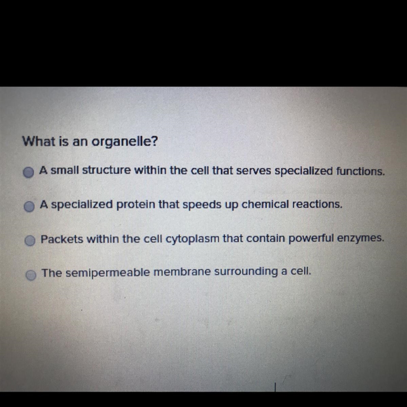 What is an organelle?-example-1