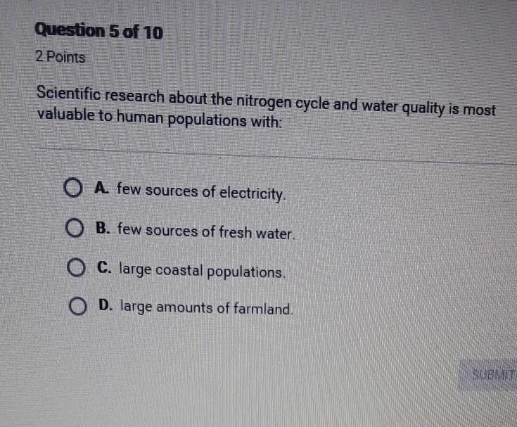 Scientific research about the nitrogen cycle and water quality is most valuable to-example-1