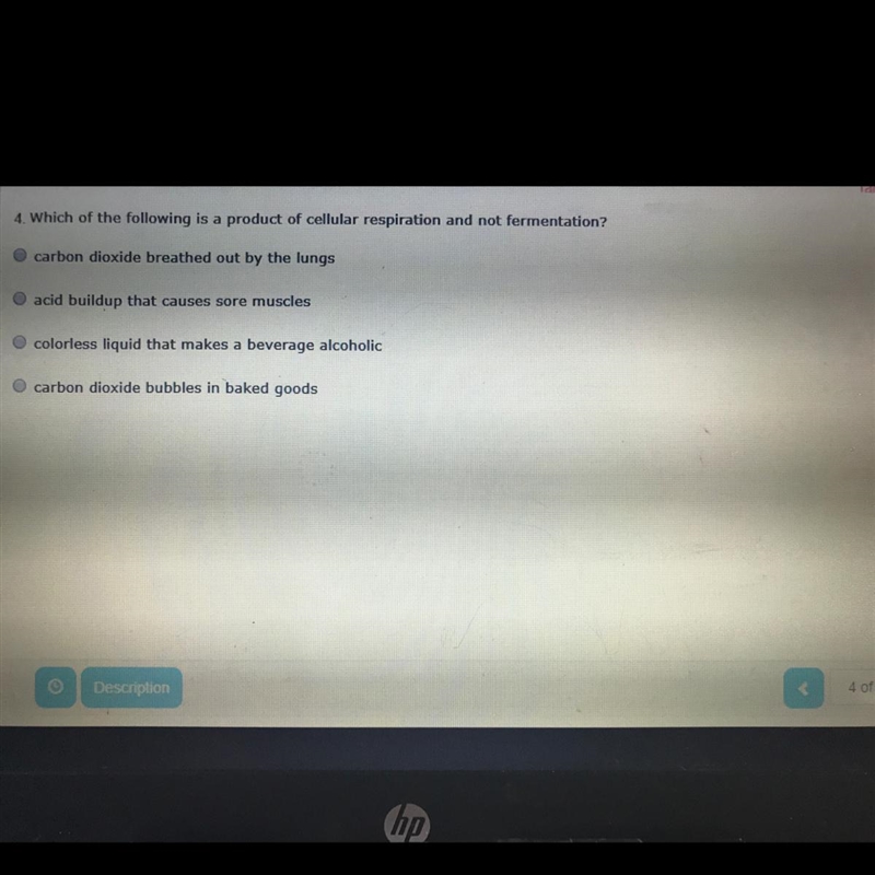 Which of the following is a product of cellular respiration and not fermentation?-example-1