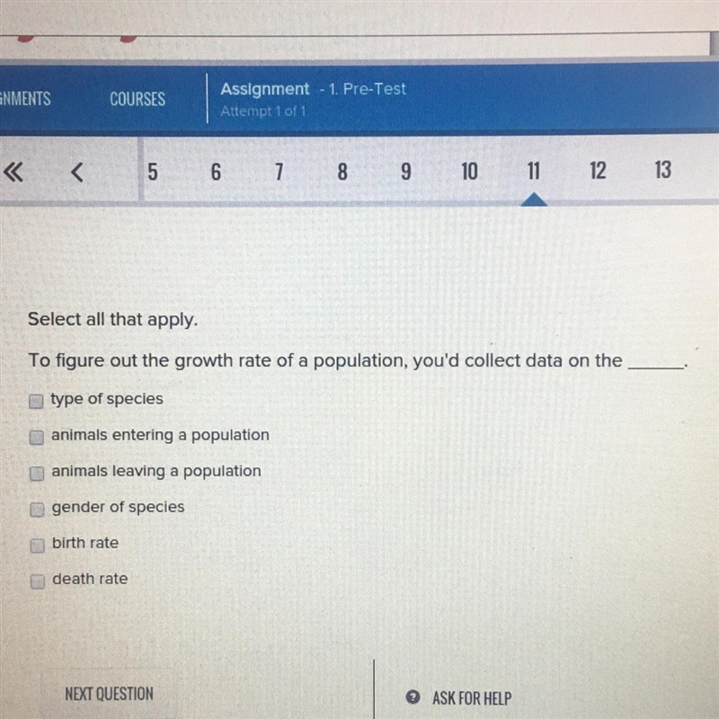 To figure out the rate of a population, you’d collect data on the-example-1