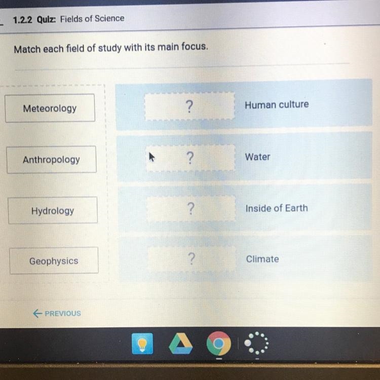 Match each field of study with its main focus. Please I need help ASAP I need it done-example-1