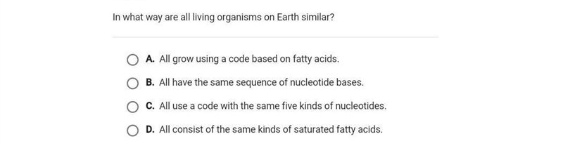 In what way are all living organisms on Earth Similar? ​-example-1