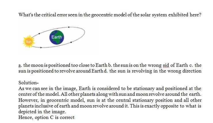 12. What's the critical error seen in the geocentric model of the solar system exhibited-example-1