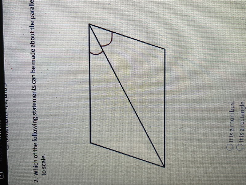 which of the following statements can be made about the parallelogram shown below-example-1