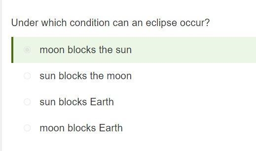 In which position are the earth, moon, and sun during a new moon? A. Moon is between-example-3