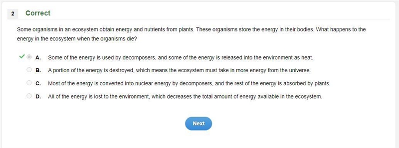 Some organisms in an ecosystem obtain energy and nutrients from plants. These organisms-example-1