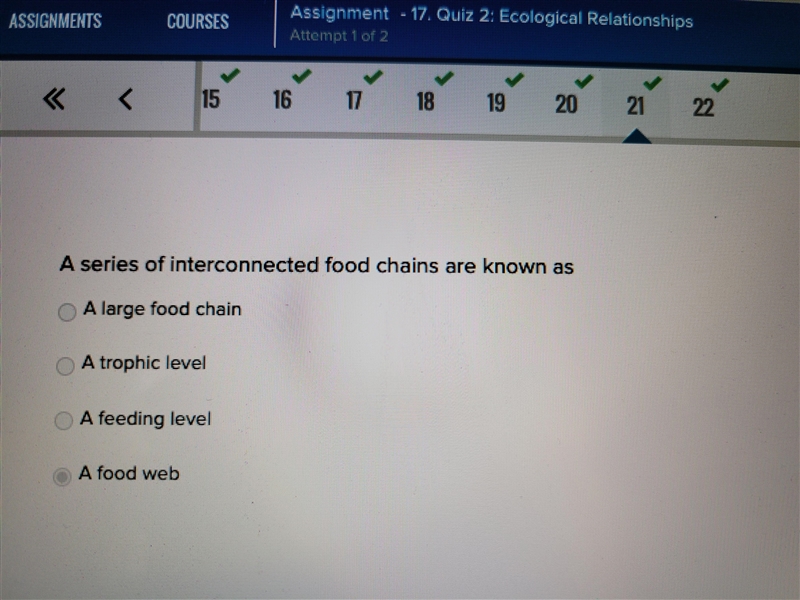 Which is an interconnection of food chains in an ecosystem-example-3