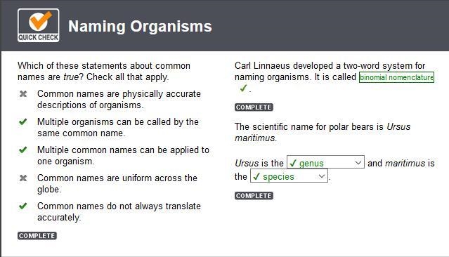 Carl Linnaeus developed a two-word system for naming organisms. It is called .-example-1