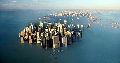 Rising sea levels are a result of a . increased amounts of precipitation . b. melting-example-1