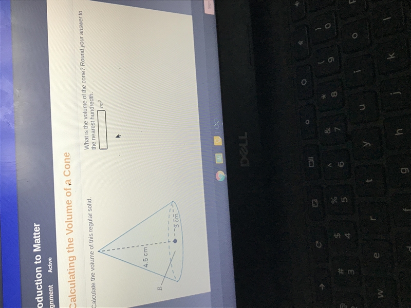 What is the volume of the cone? Round your answer to the nearest hundredth-example-1