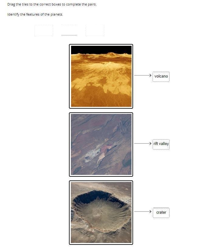 Drag the tiles to the correct boxes to complete the pairs. Identify the features of-example-1